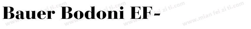 Bauer Bodoni EF字体转换